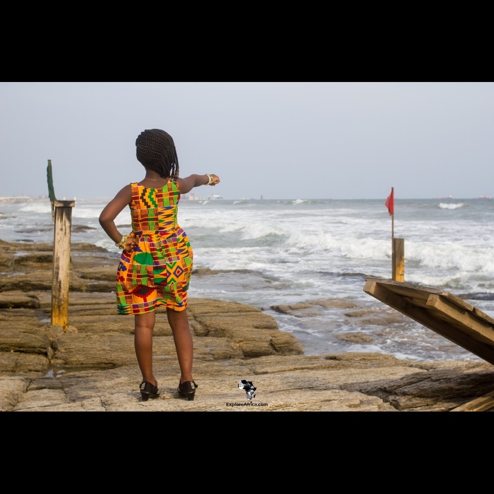 African Kente Young Girl Dress - K2 - Picture 5 of 7